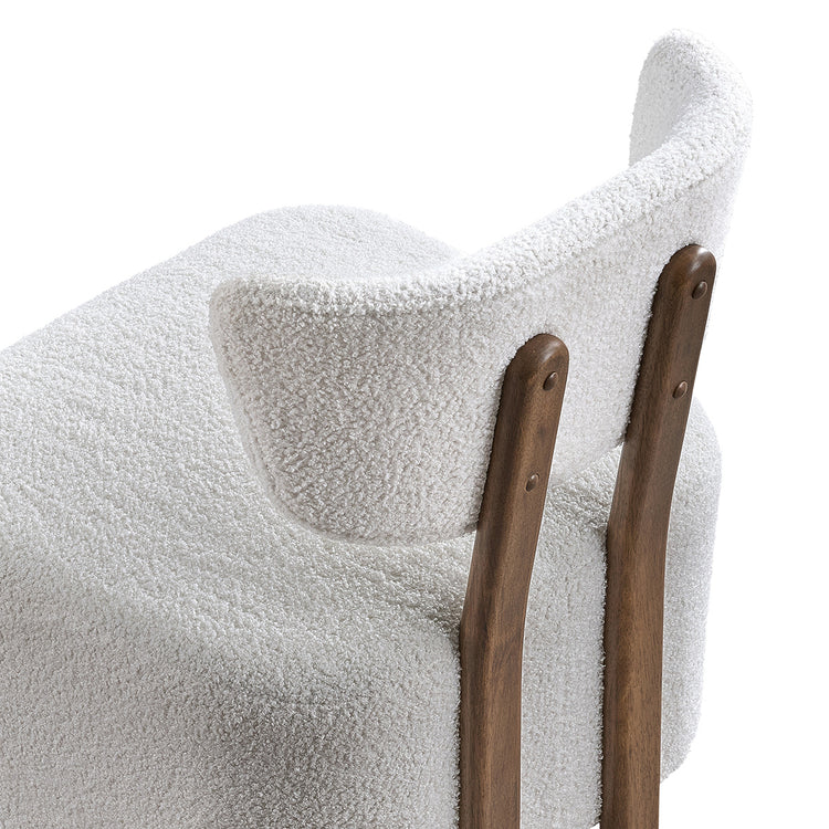 ACTU Ellis 832 original backrest and solid rubberwood support post detail