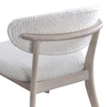 ACTU AU-FDC4F818-B2 White Wash rear upholstered backrest and exposed curved wood support close-up