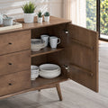 ACTU AU-FDD1F901-B1 Walnut open door and interior shelves