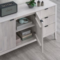 ACTU AU-FDD1F906-B2 White Wash open cabinet and drawer storage