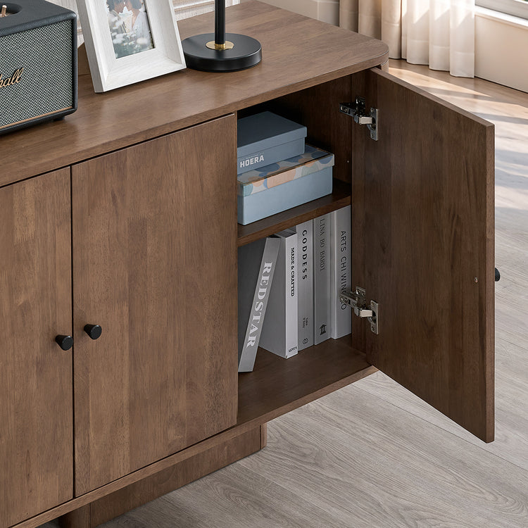 ACTU AU-FDD1F907-B1 Walnut open door and interior shelves