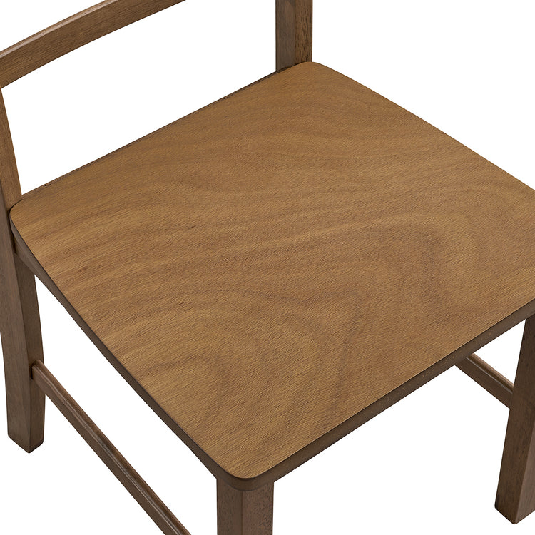 ACTU 821 Round Drop-Leaf Dining Set, 2 Chairs; Walnut; chair view