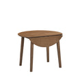 ACTU 821 Round Drop-Leaf Dining Set, 2 Chairs; Walnut; table view