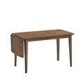 ACTU 824 Drop-Leaf Dining Set, 4 Chairs; Walnut; table view
