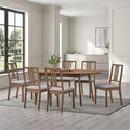 ACTU 828 table in Walnut, shown with 6 chairs