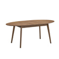 ACTU 828 Oval Extendable Dining Set, 4 Chairs; Walnut; table view