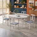 ACTU 828 dining set; White Wash; 1 table, 4 chairs