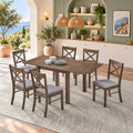 ACTU 831 table in Walnut, shown with 6 chairs
