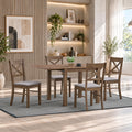 ACTU 831 dining set; Walnut; 1 table, 4 chairs