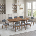 ACTU 826 table in Walnut, shown with 8 chairs