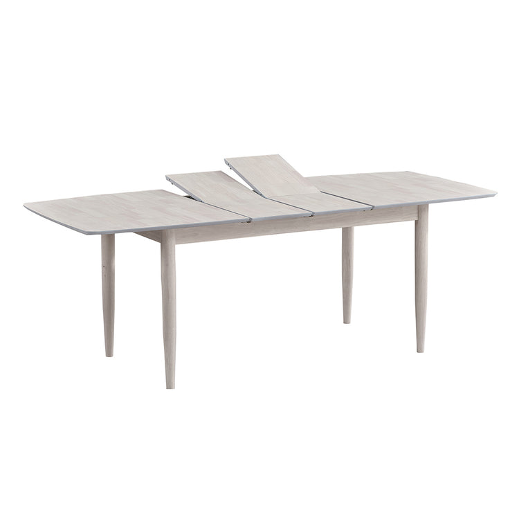 ACTU 826 7-Piece Dining Set for 6; White Wash; table view