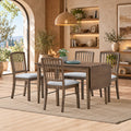 ACTU 824 table in Walnut, shown with 4 chairs; chairs not included