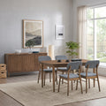 ACTU 826 table in Walnut, shown with 4 chairs; chairs not included