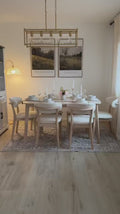 White-Washed / Seats 6 (Table + 6 Chairs)
