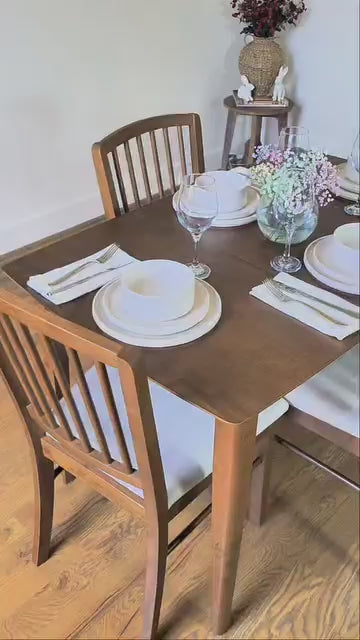 ACTU 47” Drop Leaf Of Space Saving  Wood Dining Table for Small Apartments